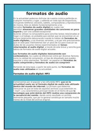 Formatos De Audio Milton