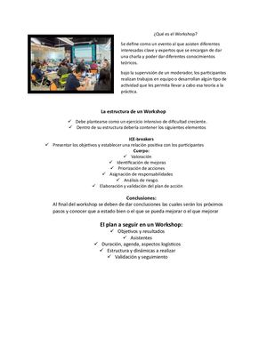 Qué Es El Workshop