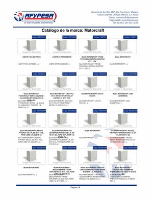 Catalogo Motorcraft