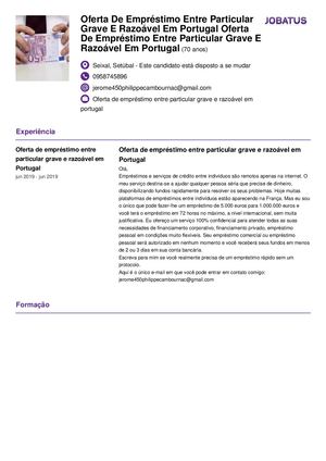Calameo Cv Oferta De Emprestimo Entre Particular Grave E Razoavel Em Portugal