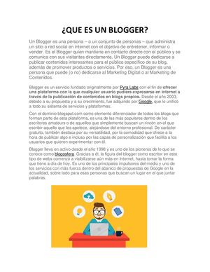 QUE ES UN BLOGGER