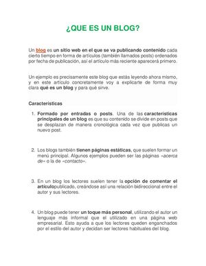 Que Es Un Blog