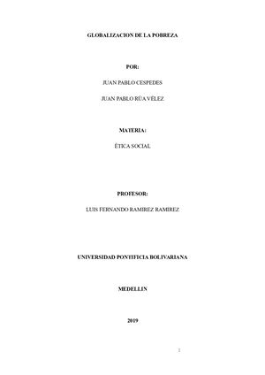 Globalizacion De La Pobreza