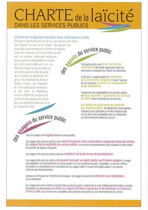 Charte De La Laïcité.