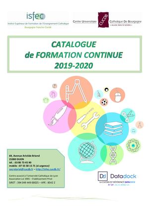 Catalogue ISFEC 2019 2020