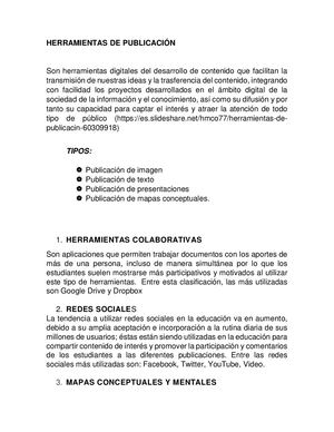 Herramientas De Publicación En Linea Final