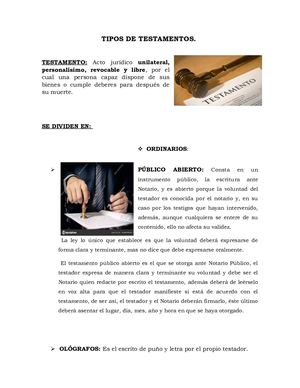Tipos De Testamentos Karla Rubio