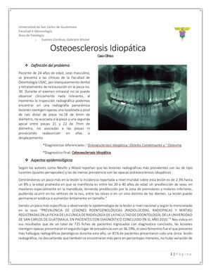 Osteoesclerosis Idiopática
