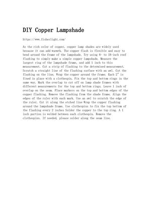DIY Copper Lampshade
