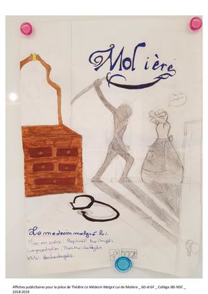 Affiches Publicitaires Pour La Pièce De Théâtre De Molière 6d Et 6f