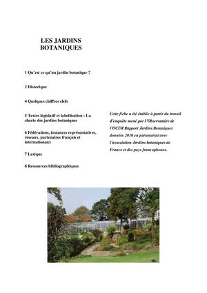 [Ocim] Fiche Famille jardins botaniques