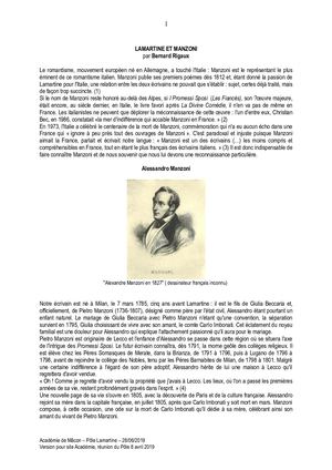 Rigaux B Lamartine Et Manzoni