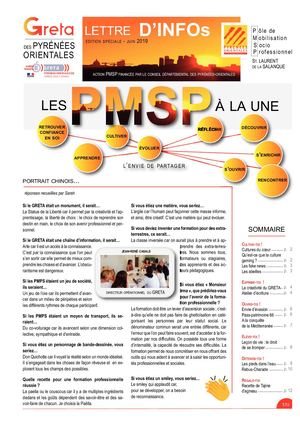 Lettre d'INFOS Edition spéciale PSMP GRETA PO