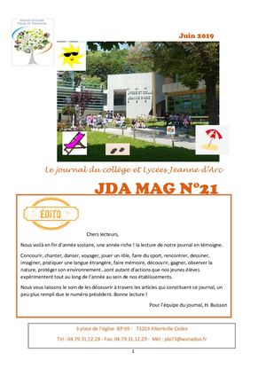 JDA MAG n°21 Juin 2019