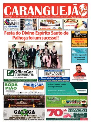 JORNAL CARANGUEJÃO DE JULHO EDIÇÃO N° 77