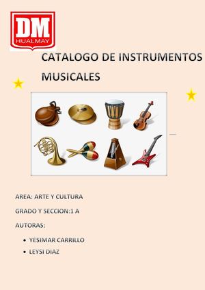 catalogo de instrumentos musicales - ARTE