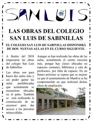 Periódico C.E.I.P. San Luis de Sabinillas