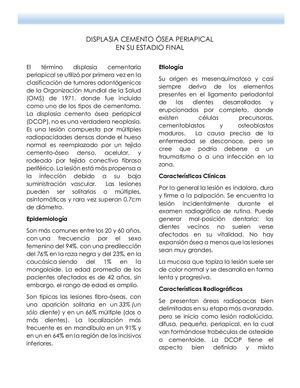 Displasia Cemento Ósea Periapical