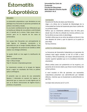Estomatitis subprotésica Newton II