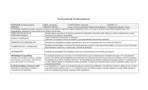 Plan De Clase Parábola