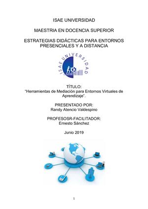 Herramientas de Mediación para Entornos Virtuales de Aprendizaje - Estrategias Didácticas Randy Atencio