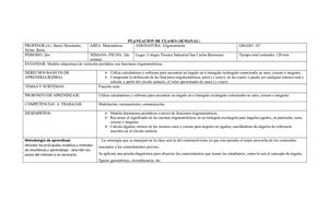 Plan De Clases Función Seno