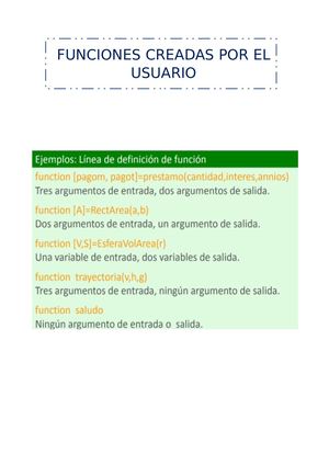 Funciones Creadas Por El Usuario