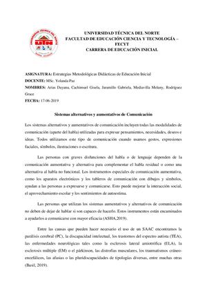 Sistemas Alternativos Y Aumentativos