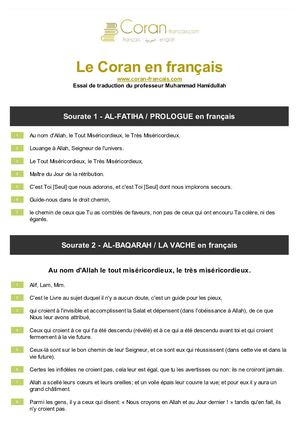 Coran En Francais Français