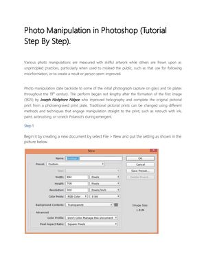 Photo Manipulation Tutorial Step By Step Process