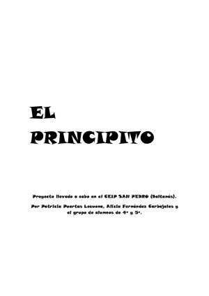 El Principito. Proyecto realizado con alumnos de Ed Primaria Copia