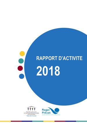 Rapport d'activité CASH ROGER PREVOT 2018