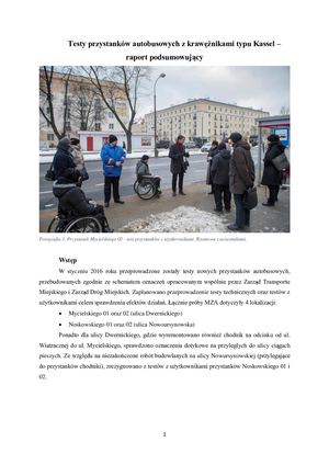 Testy Przystanków Z Krawężnikami Kassel Podsumowanie