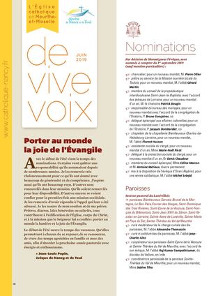 Nominations - Juin 2019