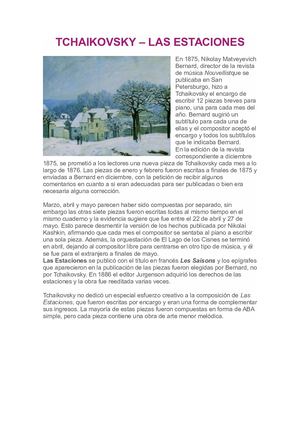Tchaikovsky Las Estaciones