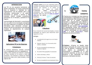 Triptico de las Tics en la Gestión Empresarial