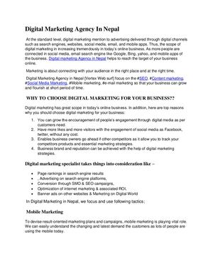 Digital Marketing Agency In Nepal