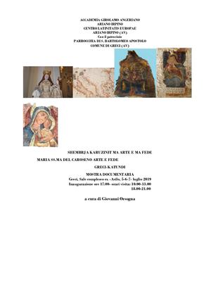 Accademia Girolamo Angeriano Mostra Caroseno2019 1