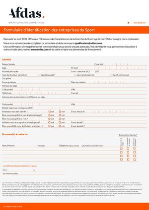 Fiche Identification Afdas