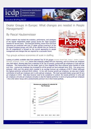 Dealer groups in Europe: what changes are needed in people management?