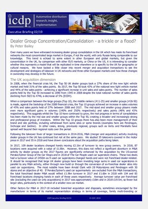 Dealer group consolidation - a trickle or a flood?