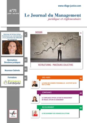 Journal du Management Juridique n°71