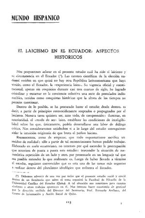 Dialnet El Laicismo En El Ecuador 2079725