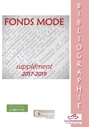 Bibliographie Mode - Suppl. 2017 2019