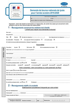 Demande De Bourses De Lycée 2019 2020