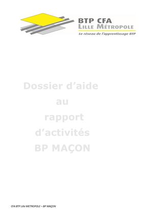 Guide Rapport D'activités Maçon 2020