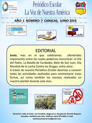 Periódico Escolar Mes De Junio