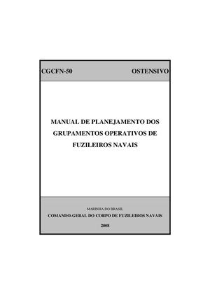 CGCFN-50 - Manual de Planejamento dos Grupamentos Operativos de Fuzileiros Navais