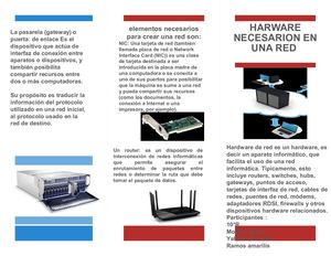 Hardware Necesario En Una Red Monica