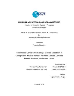 Proyecto Sitio Web Lajas Blancas